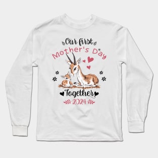 Our First Mothers Day Together Mom And Baby Gazelle Long Sleeve T-Shirt
